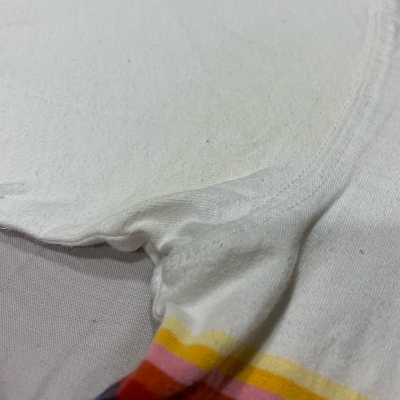 BrandyMelville WhiteRainbow Striped LongSleeve Tee - Picture 8 of 8